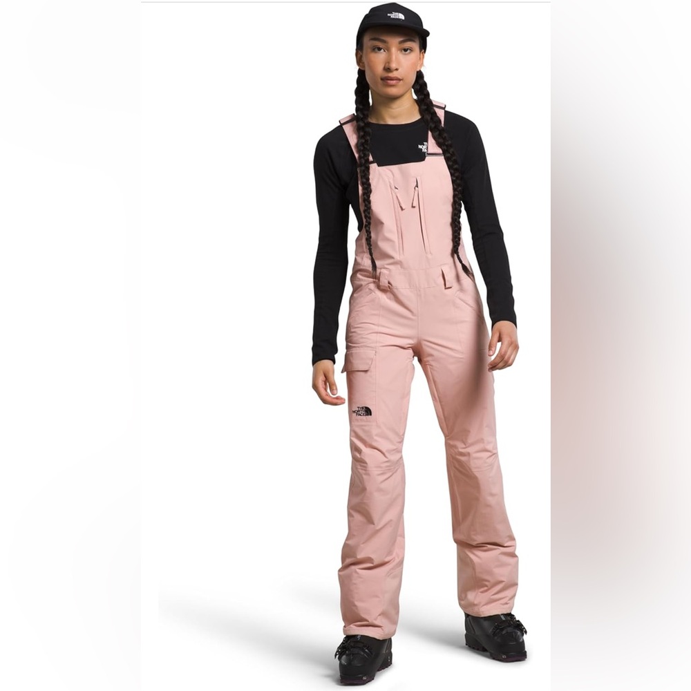 The North Face Women’s Freedom Bib (Snowsuit) in Pink Moss